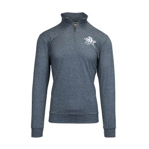 aggie bull micro stripe quarter zip